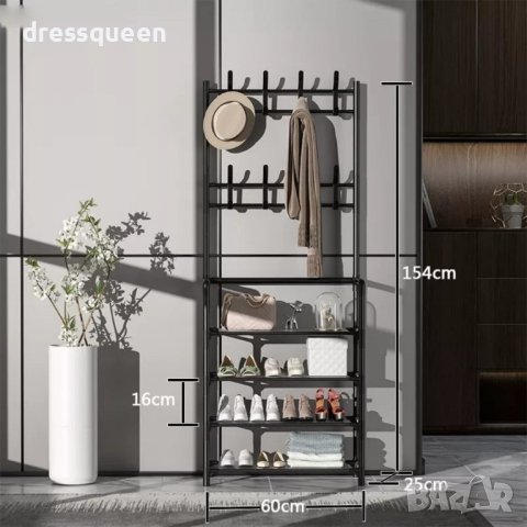 4070 Етажерка за обувки+закачалки, снимка 4 - Други стоки за дома - 42155033