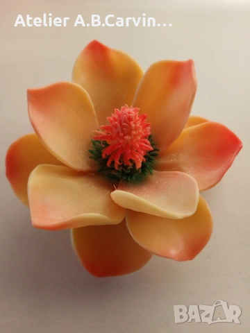 Декоративен сапун цвете магнолия,уникален дизайн вдъхновен от природата