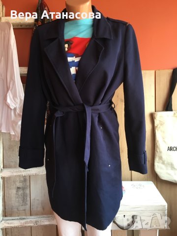 💙Тъмносин тренч🔵м размер🔷, снимка 3 - Якета - 42486108