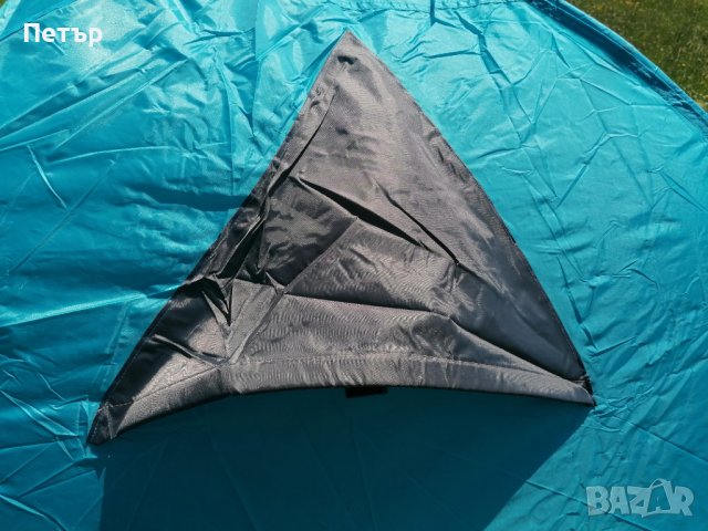 Продавам чисто нова синя много лека двуслойна палатка с алуминиеви рейки и два входа , снимка 13 - Палатки - 41573471