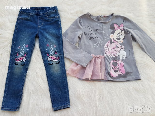 Блуза с тюл Мини Маус 4-5 години