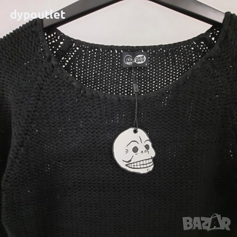 Дамска памучна блуза дълъг ръкав Cheap Manday, размер - S, цвят - черен.