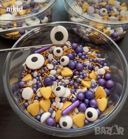 Захарни поръски микс перли перлички сърца бонбони захарна поръска sprinkles, снимка 4 - Други - 38711053