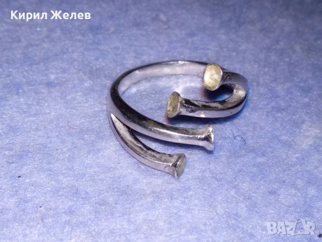 ЕФЕКТЕН СРЕБЪРЕН ФЕШЪН АРТ ПРЪСТЕН СРЕБРО 925 ДИЗАЙНЕРСКИ СТИЛЕН МОДЕЛ 37822, снимка 2 - Пръстени - 40757643