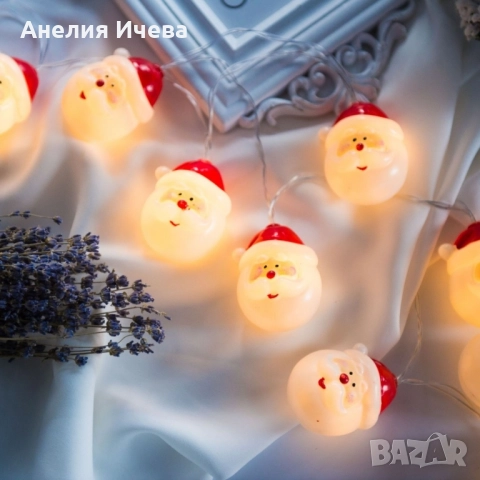 Коледна украса, светещи LED лампички с Дядо Коледа SD19, снимка 2 - Лед осветление - 51901139
