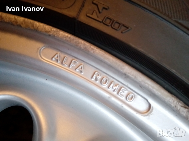 Джанта 1бр. от Алфа ГТВ / ALFA GTV 6,5J ET35 16цола , снимка 3 - Гуми и джанти - 36271707