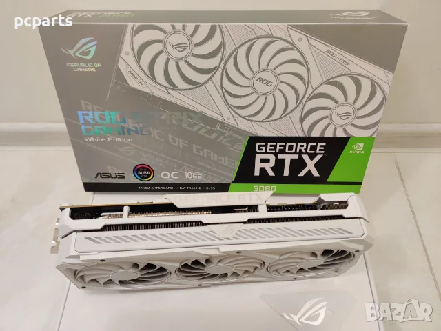 Видео карта RTX 3080 10GB Asus ROG Strix White Edition, снимка 2 - Видеокарти - 56077342