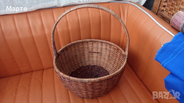 Плетена кошница, кръгла, снимка 7 - Други - 41911735
