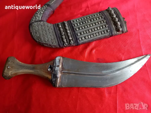 Стар КИНДЖАЛ , Ханджар , Кама, Острие , Сребро, снимка 7 - Антикварни и старинни предмети - 49021525