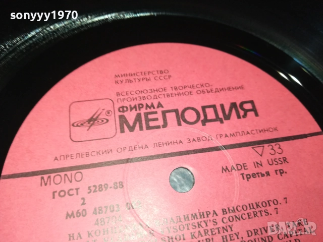 ВЛАДИМИР ВИСОЦКИ-MADE IN USSR-ПЛОЧА КАТО НОВА!!! 0109252008, снимка 16 - Грамофонни плочи - 51570532