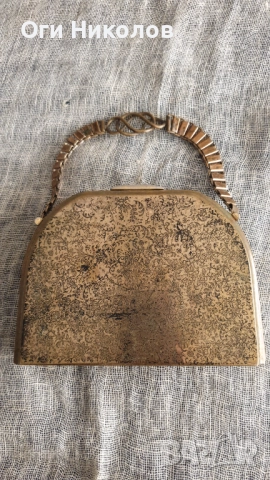 Ретро месингова дамска чантичка, снимка 3 - Антикварни и старинни предмети - 51627651