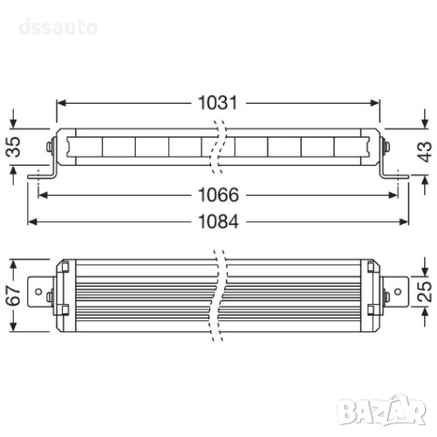 LED бар OSRAM LIGHTBAR VX1000-CB 12/24V 110W 6000lm, снимка 6 - Аксесоари и консумативи - 52445724