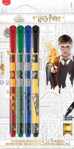 Комплект тънкописци Хари Потър - 4 цвята (Harry Potter), снимка 2 - Ученически пособия, канцеларски материали - 41528991