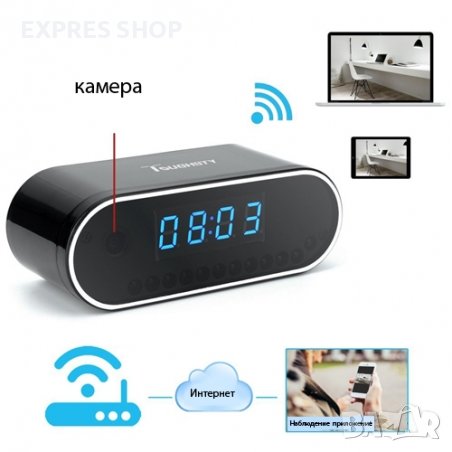 КАМЕРА ЧАСОВНИК WI FI SPY CAMERA, снимка 14 - IP камери - 38774340