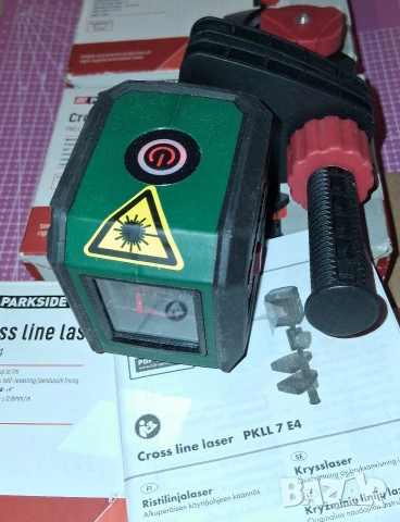Лазерен нивелир със кръстосани линии Parkside PKLL 7 E4 , снимка 7 - Други инструменти - 53769331