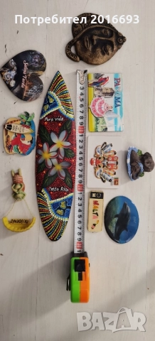 Лот магнити от екзотични държави и острови.