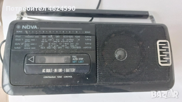 Касетофон NOVA, снимка 4 - Радиокасетофони, транзистори - 52373400