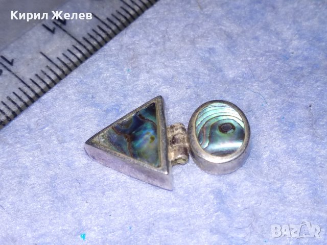 СТАРО СРЕБЪРНО АР ДЕКО БИЖУ АРТ ВИСУЛКА УКРАШЕНИЕ СРЕБРО 925 с ШЛИФОВАН КРАЛСКИ СЕДЕФ 18039, снимка 15 - Антикварни и старинни предмети - 40938202