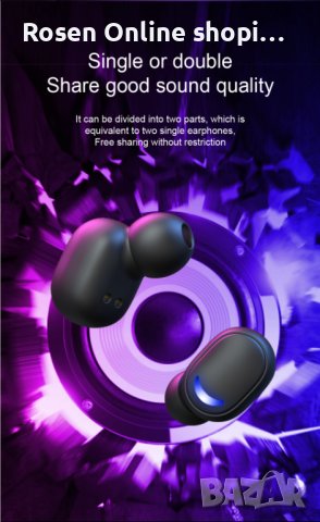 Безжични слушалки E10 МiPods V5.3 с LED дисплей и изискан дизайн ,Промо цена!, снимка 18 - Слушалки, hands-free - 41036727