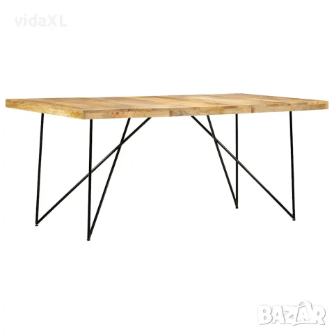 vidaXL Трапезна маса, 180x90x76 cм, мангово дърво масив, снимка 6 - Маси - 56146480