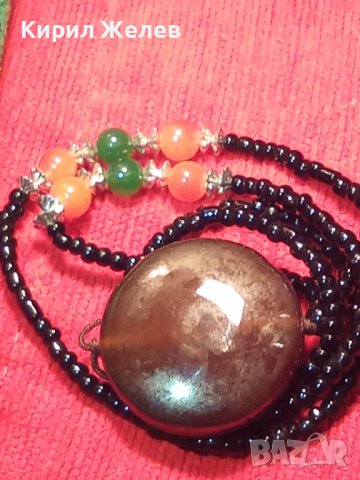 ПРЕКРАСНО МЪНИСТЕНО КОЛИЕ с МЕДАЛЬОН ЕСТЕСТВЕН КАРНЕОЛ 74581, снимка 10 - Колиета, медальони, синджири - 29555676
