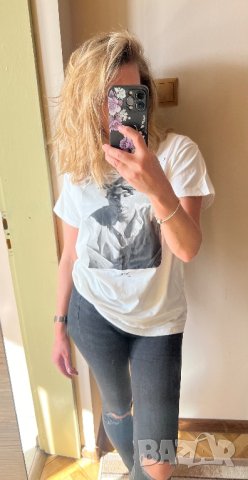 Тениска BERSHKA, снимка 7 - Тениски - 44447465