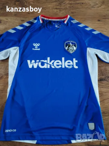 Oldham Athletic x hummel 2019-20 Home Kit - мъжка футболна тениска КАТО НОВА Л, снимка 4 - Тениски - 50169835