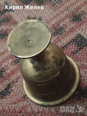 Стар малък бронзов бокал с орнаменти 54304, снимка 4 - Антикварни и старинни предмети - 53639532