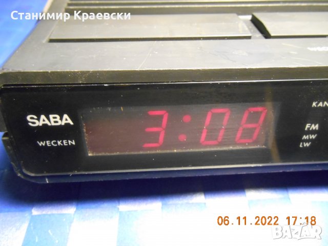 Saba - uher radio clock - E vintage 82, снимка 2 - Други - 39024020