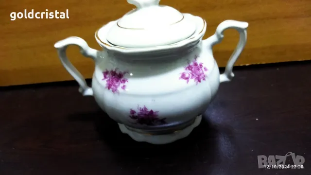 Стар български порцелан чаши за чай захарница латиера , снимка 10 - Антикварни и старинни предмети - 47561270