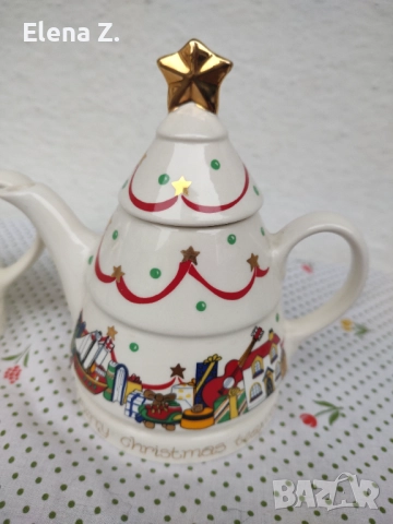 Коледни винтидж чайници от Англия, снимка 5 - Декорация за дома - 52572401