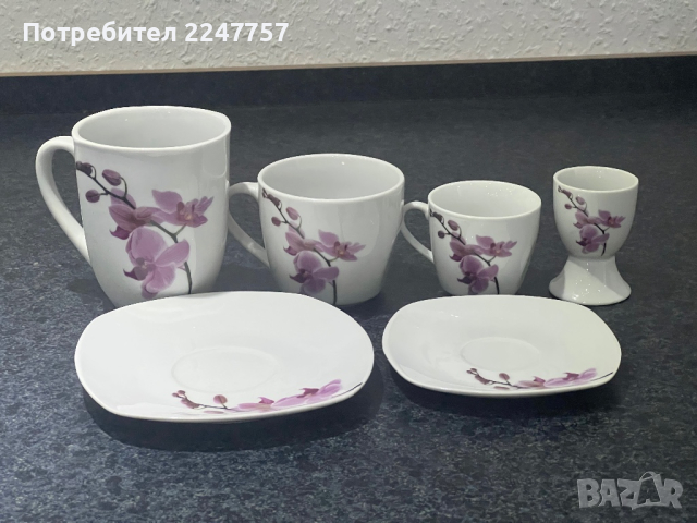 Сет за закуска орхидея Germany порцелан, снимка 10 - Сервизи - 44642834
