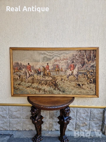 Прекрасен стар белгийски антикварен гоблен 