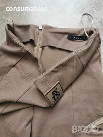 панталон клин Beige с ципове на Avin, снимка 6 - Клинове - 56235686