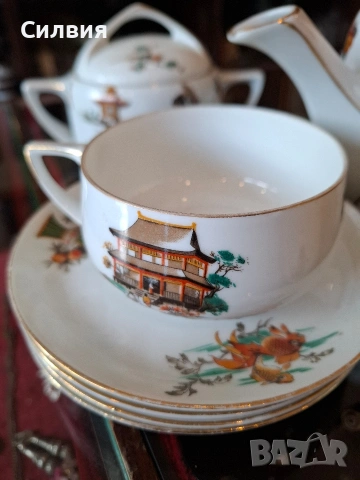 Ретро сервиз за чай Bohemia , снимка 2 - Сервизи - 53433817