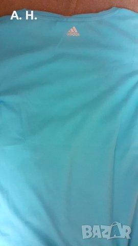Синя дамска тениска Адидас, снимка 4 - Тениски - 22114271