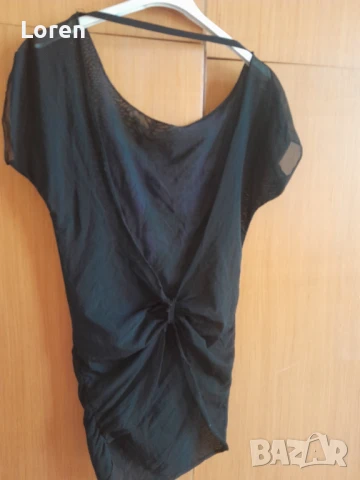 Подарявам!Интересна тениска с полугол гръб тюлена, снимка 5 - Тениски - 51097738