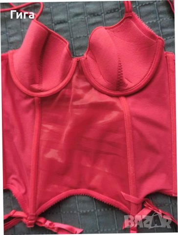 червено боди/жартиер 70С, снимка 4 - Бельо - 41744016