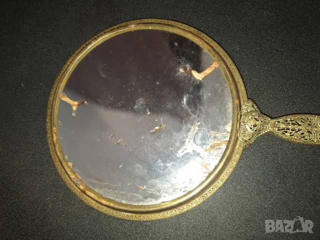 френско старо бронзово vintage огледало , снимка 3 - Антикварни и старинни предмети - 49781635