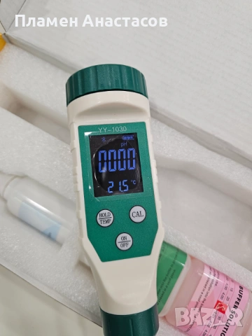 Smart Digital pH Meter YY-1030 – тестер за киселинност на храни и вода с Bluetooth, снимка 9 - Обзавеждане на кухня - 53302006
