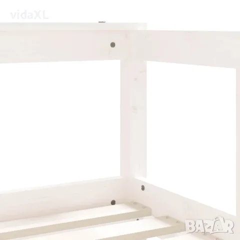vidaXL Рамка за детско легло, бяла, 70x140 см, бор масив, снимка 8 - Бебешки легла и матраци - 56148062
