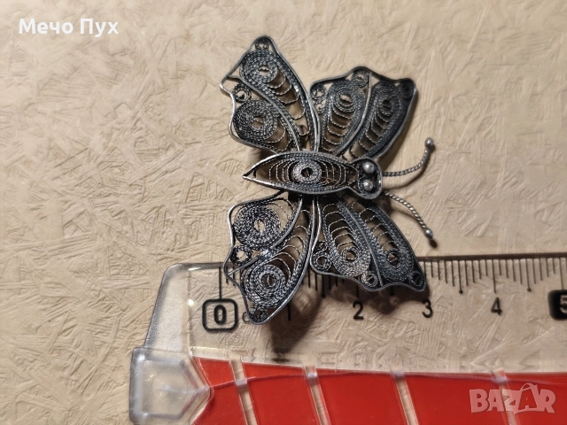 Стара сребърна брошка (17), снимка 6 - Колиета, медальони, синджири - 52713858