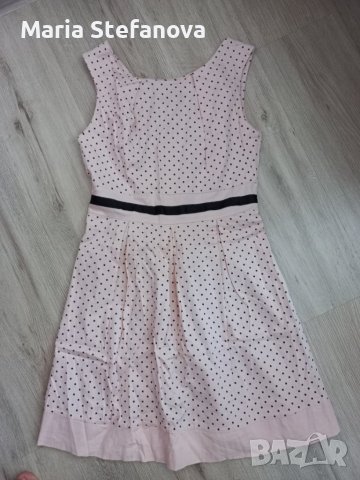 Розова рокля на точки , снимка 1