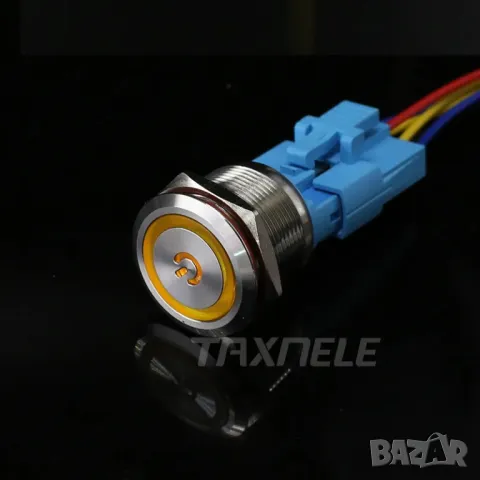 Метален бутон 22mm/черерна подсветка/230V, снимка 3 - Друга електроника - 49918579