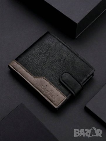 Луксозен мъжки портфейл в черно, снимка 1 - Портфейли, портмонета - 41747054