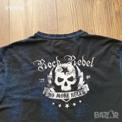 Страхотна мъжка тениска  ROCK LABEL  размер XL , снимка 6 - Тениски - 36277467
