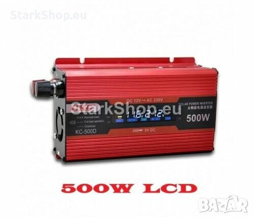 Инвертор UKC с дисплей 12V – 220V 500W, снимка 2 - Аксесоари и консумативи - 39197784