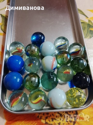 Стъклени топчета 20 бр., снимка 3 - Колекции - 53122778
