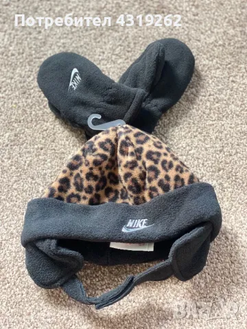 Комплект шапка с ръкавици Nike детски