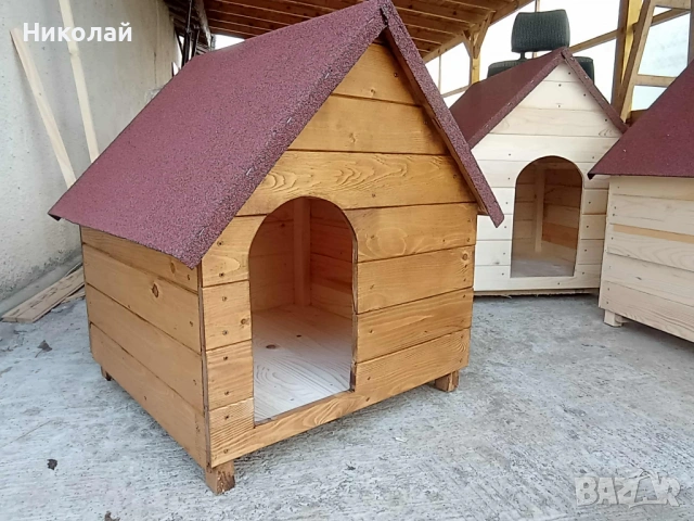Дървена къща за кучета , средни и големи породи кучета , къща куче от дърво, кучешка къща , снимка 7 - За кучета - 53701870